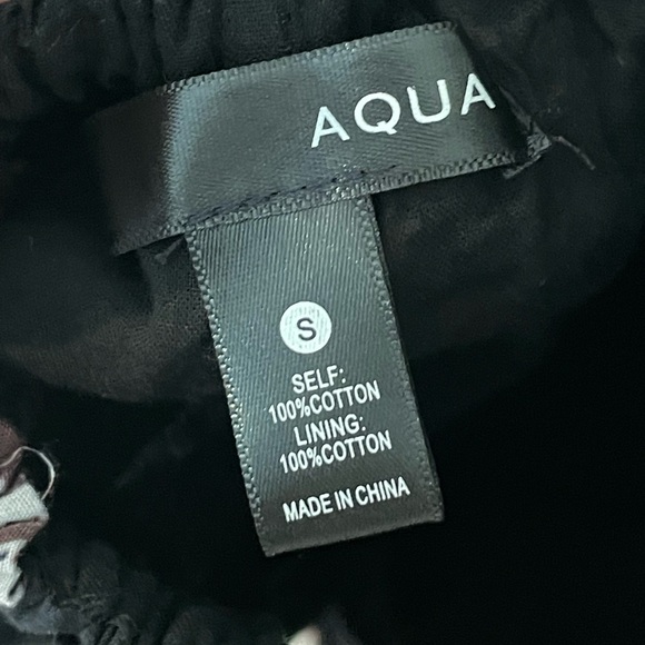 Aqua Cotton Floral Open Back Mini Dress size small - Picture 4 of 5